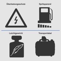 Der Inverter Stromerzeuger ISE2500 von Scheppach bietet Überlastungsschutz, ist spritsparend, leichtgewichtig und transportabel. Ideal für zu Hause und unterwegs.