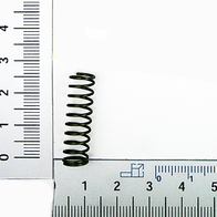 Scheppach-Feder mit spiralförmiger Windung, Messskala zur Orientierung