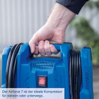 Portable Kompressor mit Reifenfüller und Arbeitsradius von 8 Metern