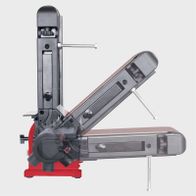 Scheppach Band- und Tellerschleifer mit ergonomischer Armführung und Schnellspannvorrichtung für präzise Schleifarbeiten