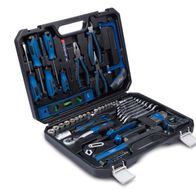 Werkzeugkoffer mit Scheppach-Werkzeugen, inkl. Schraubendreher, Zangen, Schrauben und Bohrer