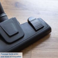 The cordless hand-held vacuum cleaner C-HVC150-X by Scheppach allows for easy switching between smooth floors and carpets.