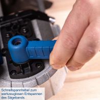 Schnellspannhebel für werkzeuglosen Entspannung der Sägebandspannung auf Metallbandsäge