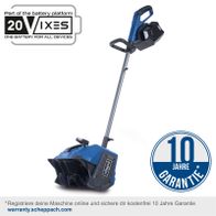 Scheppach Akku Schneefräse mit 10-jähriger Garantie, 20V-Basis, 20V-Vix-20-System, inkl. Online-Registrierung für kostenlose Garantie
