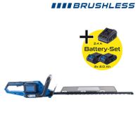 Brushless-Maschinensatz mit Batterie-Set (2x 2,0 Ah) und Ladegerät (2,4 A)