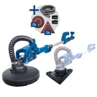 Scheppach Wand- und Deckenschleifer mit Rund- und Eckkopf, inkl. Sandpapier-Set und Schlauch