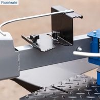 Fixierkralle für sicheren Halt des Holzspalters HL810 von Scheppach. Die Kralle fixiert das Holz während des Spaltens.