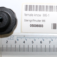 Scheppach-Sterngriffmutter M6 mit Markierung, Teil der Produktreihe Sterngriffmutter Ø32x20