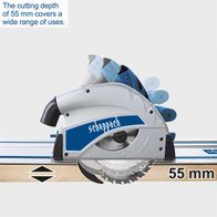 Scheppach undercutting plane with 55 mm cutting depth, 160 mm blade diameter