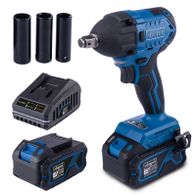 Scheppach 1/2-Zoll-Akku-Schlagschrauber-Set mit Akku, Bohrer und Werkzeugen