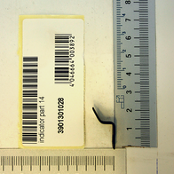 Indikatorteil (Teil 14) für Scheppach-Zeiger mit Barcode und Nummerierung