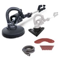 Scheppach Wand- und Deckenschleifer TBS930-BE mit Rund- und Eckkopf, Flexschlauch sowie Schleifköpfe und -scheiben