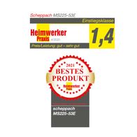 Scheppach Rasenmäher MS225-53E mit Preis-Leistungs-Bewertung von Heimwerker Praxis (April 2020) als Einstiegsmodell mit 1,4 bewertet
