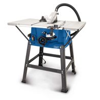 Die Tischkreissäge HS100S von Scheppach verfügt über eine praktische Staubabsaugung und eine Höhenverstellung für präzises Arbeiten.