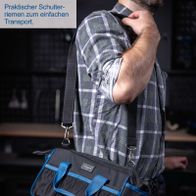 Praktische Schulterträgerlösung für die Werkzeugtasche TC24 mit integriertem Halter für Werkzeuge