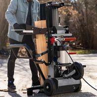 Holzspalter mit Transportwagen für präzises Arbeiten, inkl. Halterung für Holzstücke