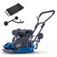 Scheppach-Rüttelplatte mit Fahrwerk, Lenkarm und Gummimatte inklusive, inkl. Motor und Antriebskomponenten