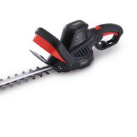 Elektro Heckenschere EHT610 Scheppach, 610mm Schnittlänge, 230V, 24mm Schnittstärke, von der Seite gezeigt.