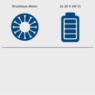 Der Akku-Laubsauger/-bläser BC-BLV720-X Scheppach verfügt über einen bürstenlosen Motor und wird mit 2x 20 V (40 V) betrieben.