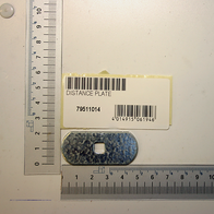 Zwischenblech 50x22x2 von Scheppach, gezeigt von der Seite mit einem Lineal zur Größenveranschaulichung.