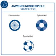 Anwendungsbeispiele für Fahrradreifen, Spielartikel und Sportartikel