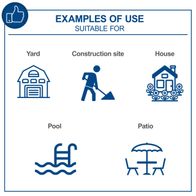The Scheppach HPC1400 high-pressure cleaner features a 3m hose, 110bar pressure and a flow rate of 390 l/h. It has a power of 1400W.