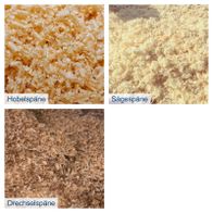Schleifspäne und Sägespäne als Materialabfälle, unterschiedlicher Körnung und Struktur