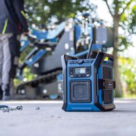 Scheppach Akku-Baustellenradio mit DAB30-X, digitaler Anzeige und Bluetooth-Funktion für Jobsite-Nutzung