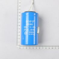 Elektrolytkondensator (SOFO CD60) mit 200 µF Kapazität und 250 V Spannung