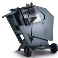 Wippsäge wox d700 scheppach gunmetal - 400V 50Hz 7500W - 700mm - inkl. Wippenverlängerung, Ansicht von der Seite.