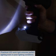 The Scheppach cordless impact drill C-CD45-X features a practical LED work light for perfect lighting even in poor lighting conditions.