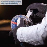 Spindelarretierung für einfaches Werkzeugwechseln in der mobilen Werkstatt