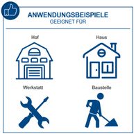 Anwendungsbeispiele für Scheppach CB01 Kettenzug: Hof, Haus, Werkstatt und Baustelle