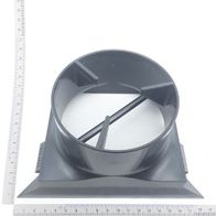 Absaugstutzen gebohrt, Ansicht von vorne.