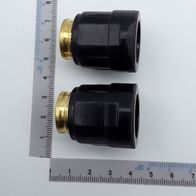 Kohlebürstenhalter von Scheppach, gezeigt von der Seite neben einem Lineal zur Größenveranschaulichung.