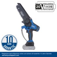 Scheppach Akku-Gehölzschneider mit 10-jähriger Garantie, 20V-X-Serie, Lithium-Ionen-Batterie, inkl. Online-Registrierung für Garantie