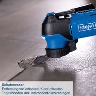 Scheppach-Schabmesser für Entfernung von Altlack, Klebstoffresten, Teppichboden und Unterbodenbeschichtungen