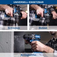 Universalwerkzeug für Bohren, Schrauben und Schlagbohren mit Scheppach-Drillfutter