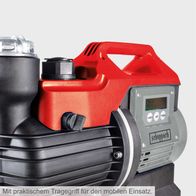 Hauswasserautomat GP1000 Jet LCD mit praktischem Tragegriff für mobilen Einsatz.