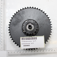 Scheppach-Antriebszahnrad (Teil 75) mit Beschriftung und Innenachse