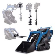 Scheppach Kompaktlader MKL730 XXL-SET mit 8,5PS, 200kg Ladekapazität, E-Start, 740mm Spurbreite. Inkl. 80L Schaufel, 2x Erdbohrer, 1x Palettengabel.