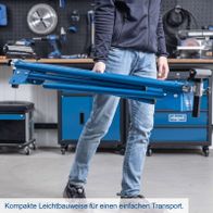 Das Untergestell UMF1600 von Scheppach ist kompakt und leichtbauend für einfachen Transport. Traglast max. 200kg, Länge: 1000-1650 mm, Höhe: 740mm.
