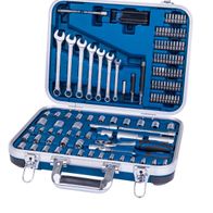 Scheppach-Werkzeugkoffer TB170 mit Schraubenschlüssel-, Steckschlüssel- und anderen Werkzeugen