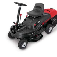 Aufsitzrasenmäher MR224-61 Scheppach, seitliche Ansicht. 6.8PS | 61cm Schnittbreite | 150L Fangsack | Elektro-Start.