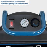 Manometer und Druckminderer für Kompressor mit Arbeitsdruckregelung