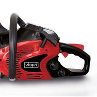 Kettensäge Benzin CSP41 Scheppach, Ansicht von der Seite. ProCut System, Auto-Kettenschmierung.