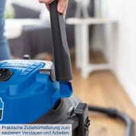 Praktische Halterung für sauberen Stauraum und effizientes Arbeiten mit dem Scheppach-Nass-/Trockensauger