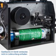 Werkzeugaufnahme für austauschbare Gasflasche im Multischweißgerät WSE4000-Multi