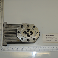 Scheppach Zahnradpumpengehäuse Teil 3905201025, technisches Bauteil mit Bohrungen