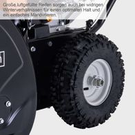 Große luftgefüllte Reifen sorgen auch bei widrigen Winterverhältnissen für einen optimalen Halt und ein einfaches Manövrieren.